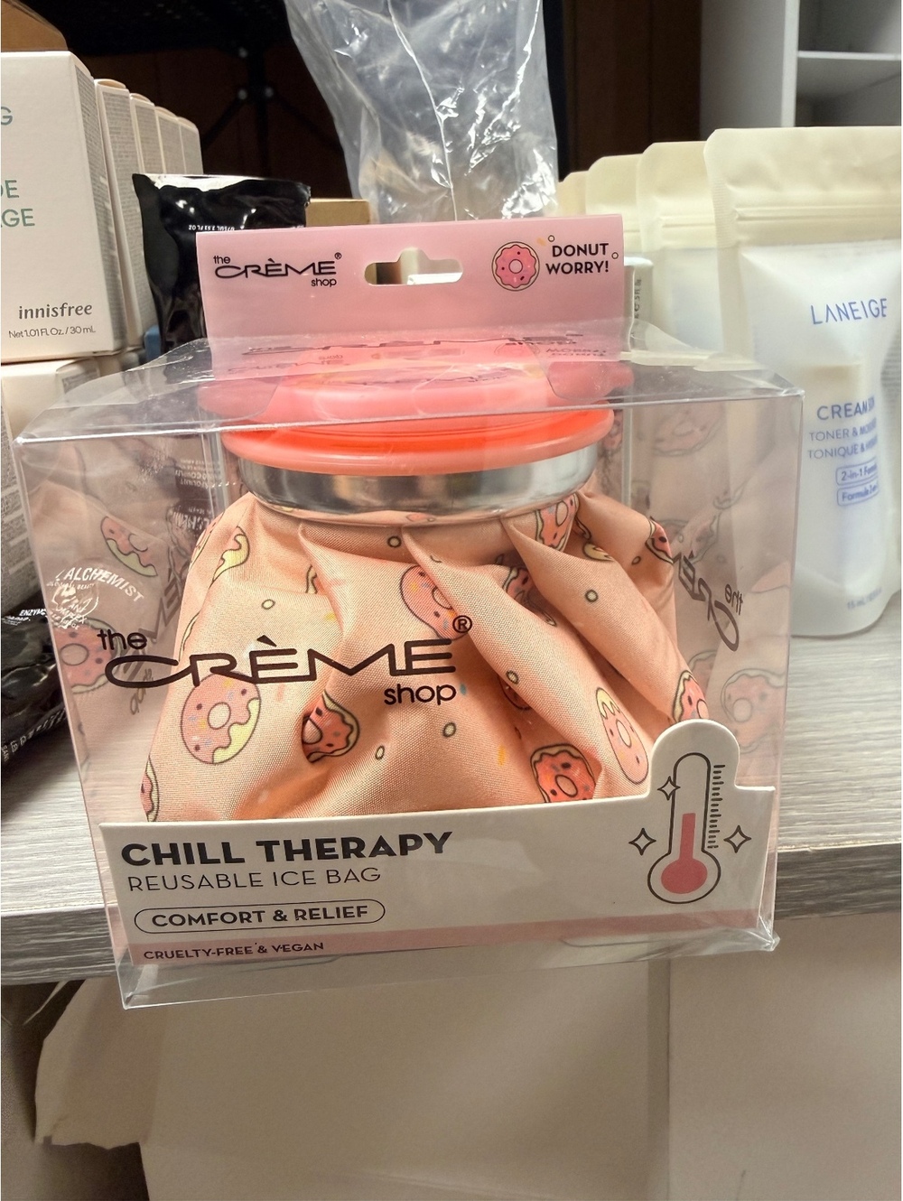 The Crème Shop Chill Therapy Reusable Ice Bag with Donut Design